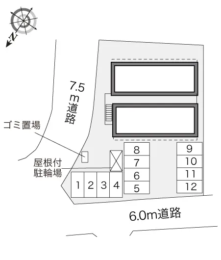 ★手数料０円★福岡市東区香住ケ丘５丁目　月極駐車場（LP）